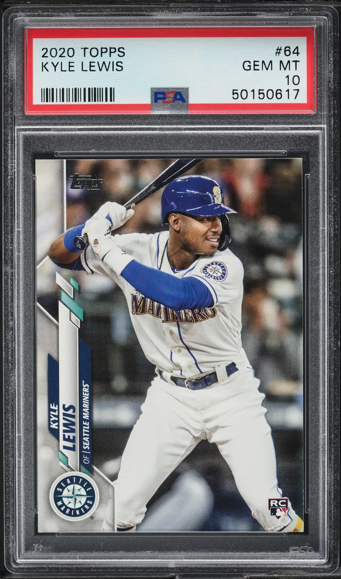 2020 Topps Kyle Lewis ROOKIE #64 PSA 10 GEM MINT