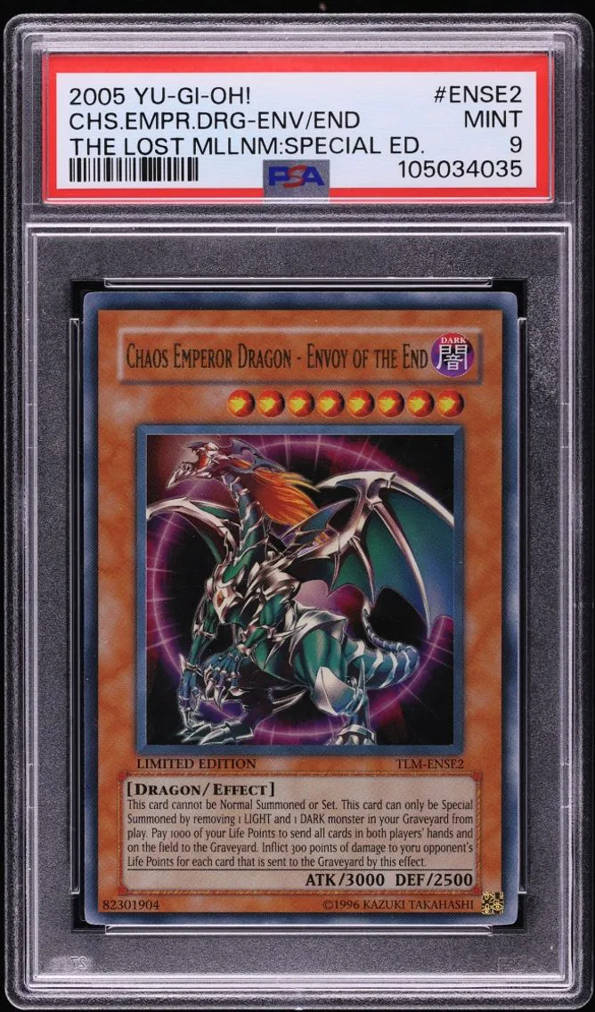 2005 #TLM-ENSE2 Chaos Emperor Dragon PSA 9 Yu-Gi-Oh! Lost Millennium Special
