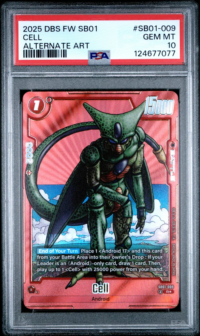 2025 #SB01-009 Cell PSA 10 Dragon Ball Super Card Game Fusion World Manga Booster 01