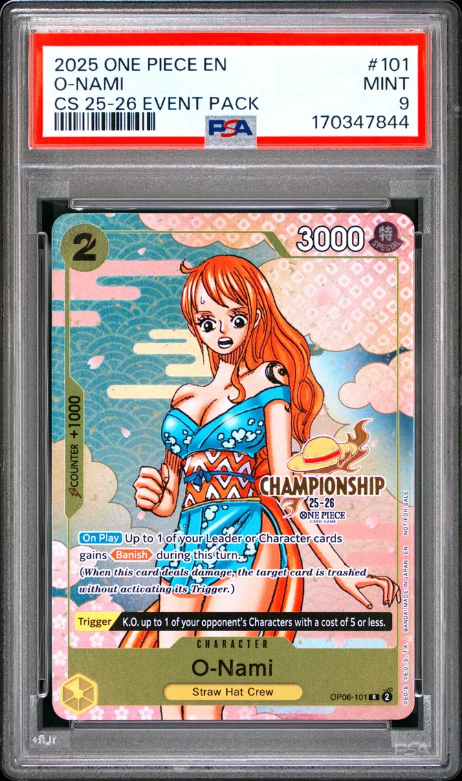2025 #101 O-Nami PSA 9 One Piece Championship 2025-26 Event Pack