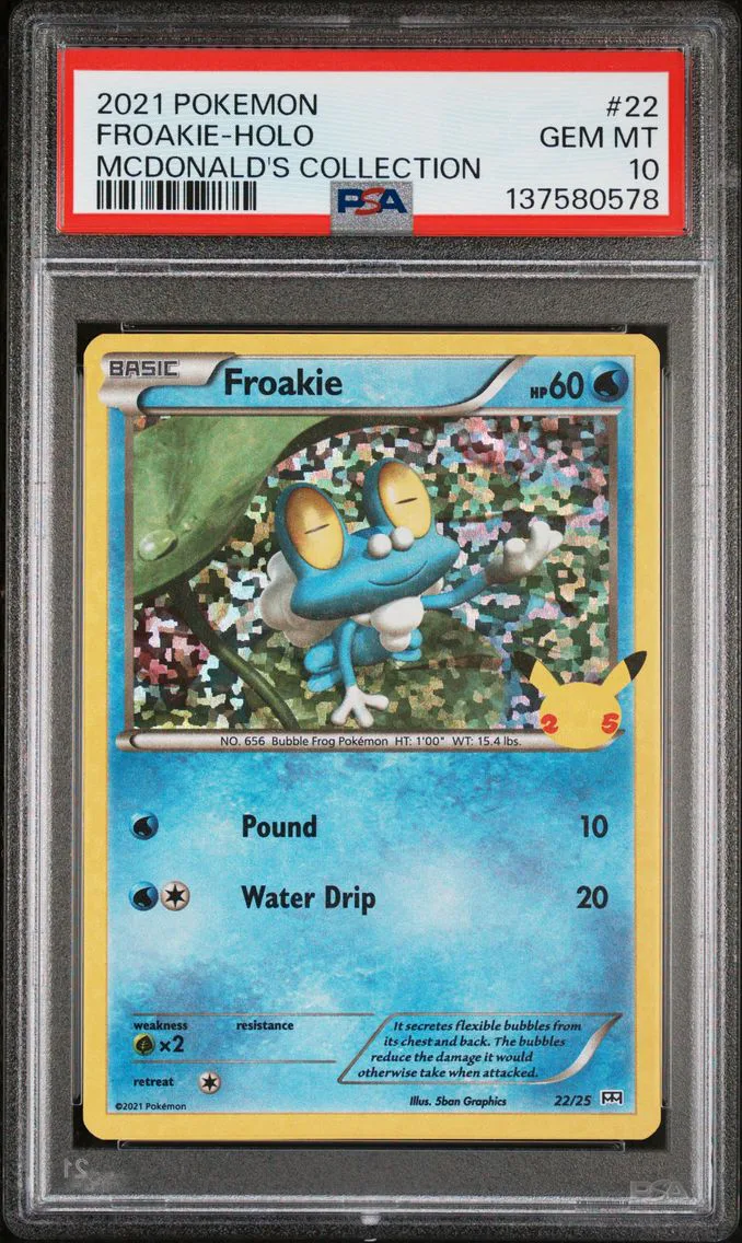 2021 #22 Froakie-Holo PSA 10 Mcdonald's Collection Pokemon