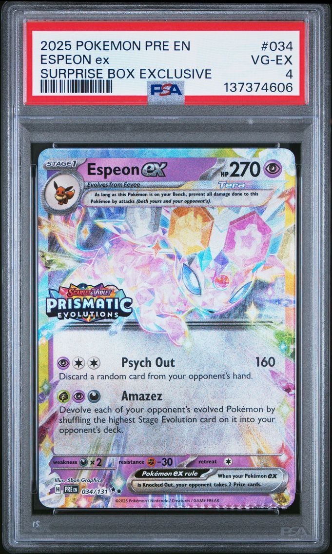 2025 #034 Espeon EX PSA 4 Pre EN