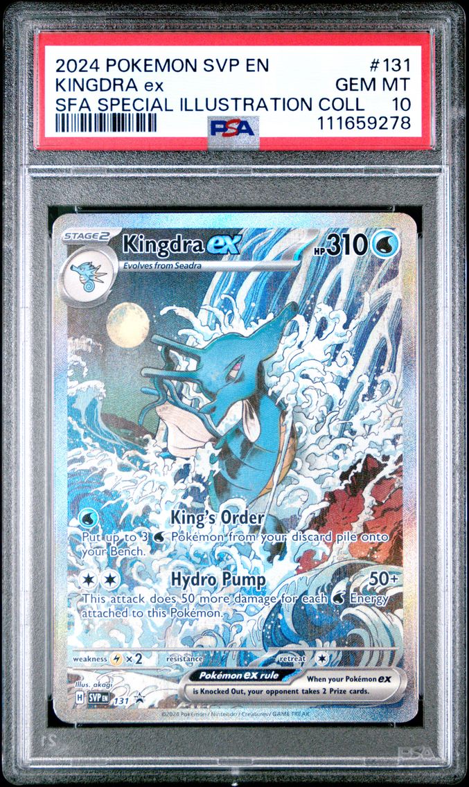 2024 #131 Kingdra EX PSA 10 Svp EN-SV Black Star Promo