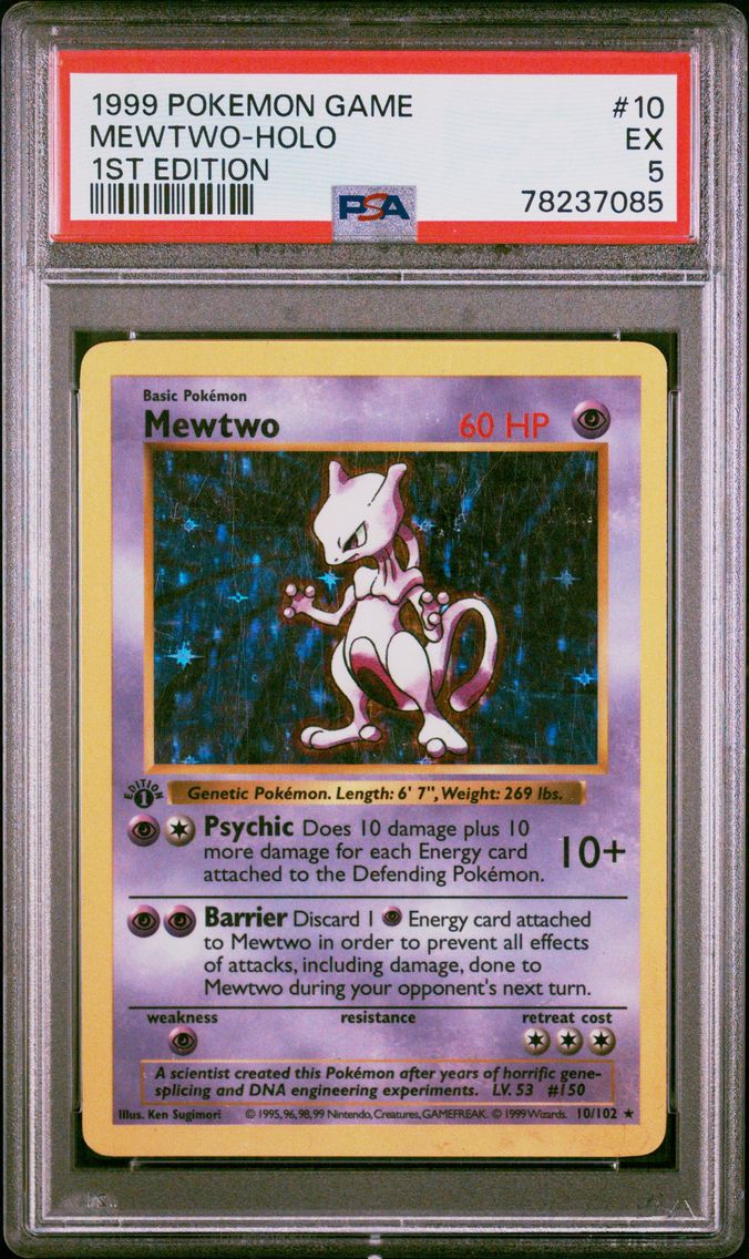 1999 #10 Mewtwo-Holo 1st Edition