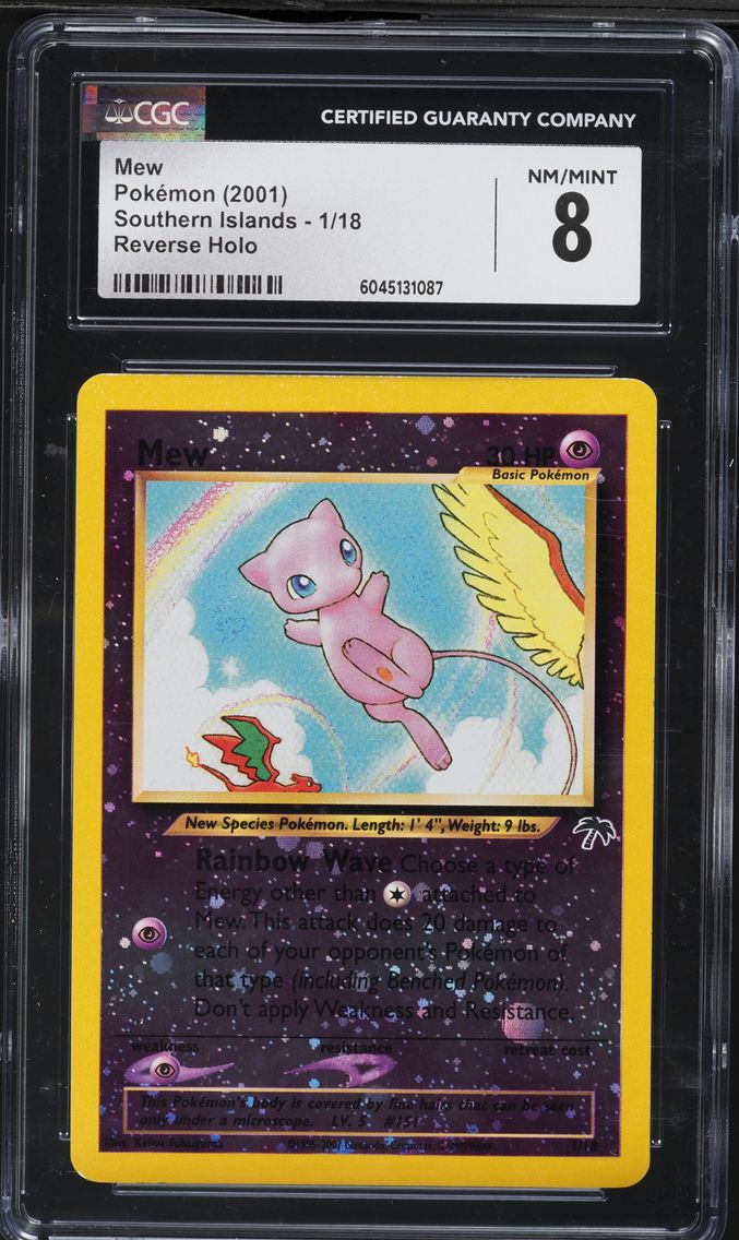 2001 #18-Jan Mew Reverse Holo CGC 8 Southern Islands - English Pokemon