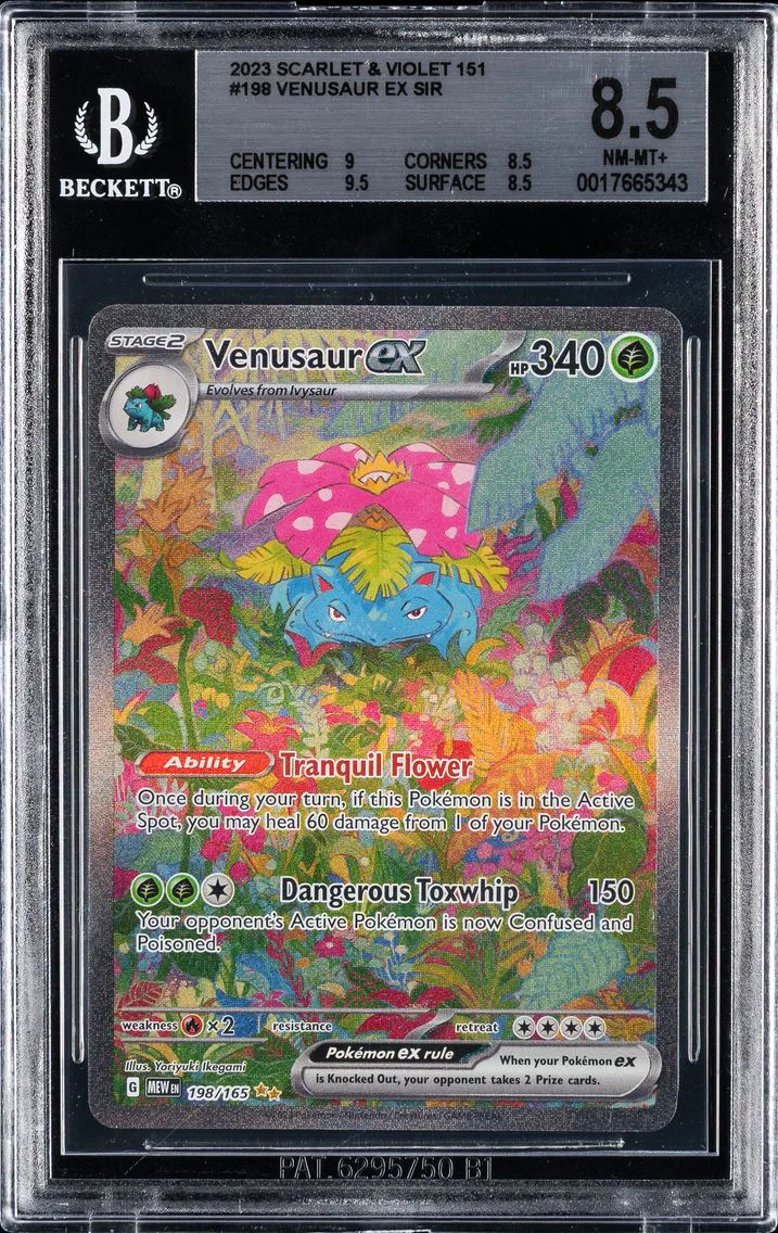 2023 #198 Venusaur EX BGS 8.5 Mew EN-151 Pokemon