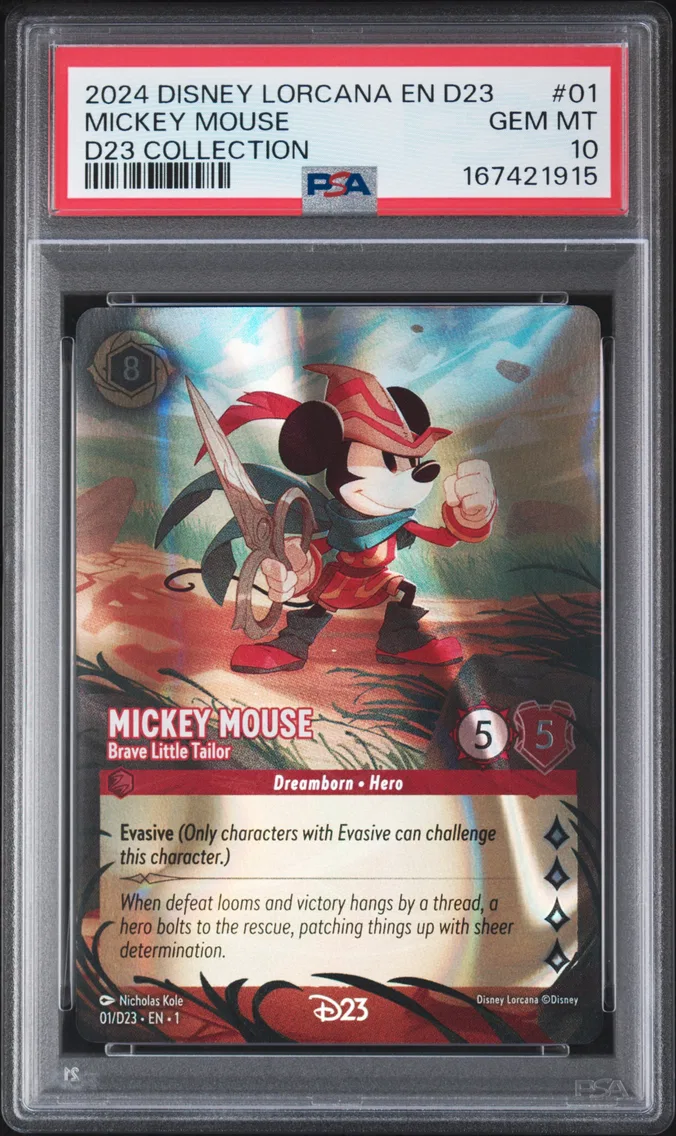 2024 #01 Mickey Mouse - Brave Little Tailor PSA 10 Disney Lorcana EN D23-D23 Expo Promo