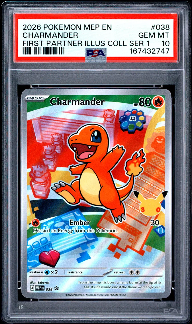 2026 #038 Charmander PSA 10 Mep EN-Me Black Star Promo