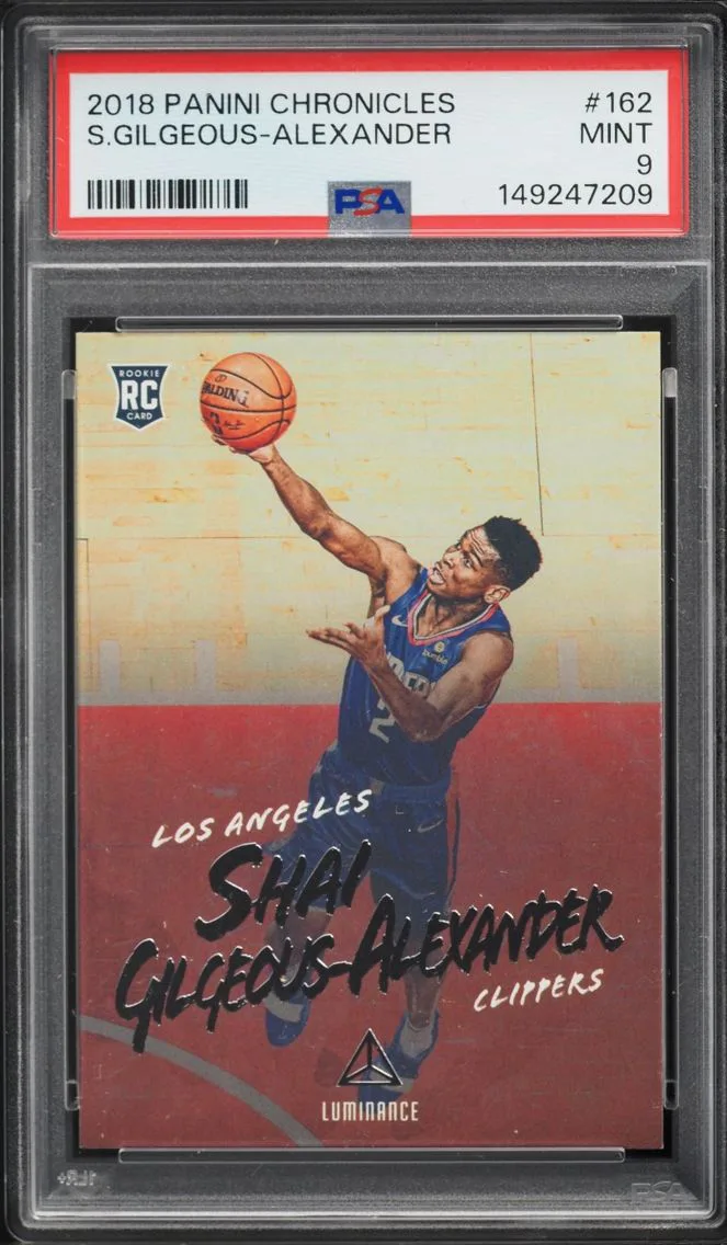 2018 #162 Shai Gilgeous-Alexander PSA 9 Panini Chronicles Luminance ROOKIE