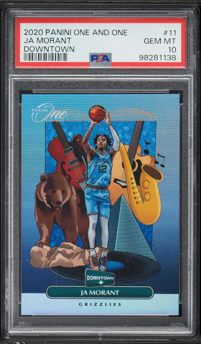 2020 #11 Ja Morant PSA 10 Panini One and One Downtown Basketball