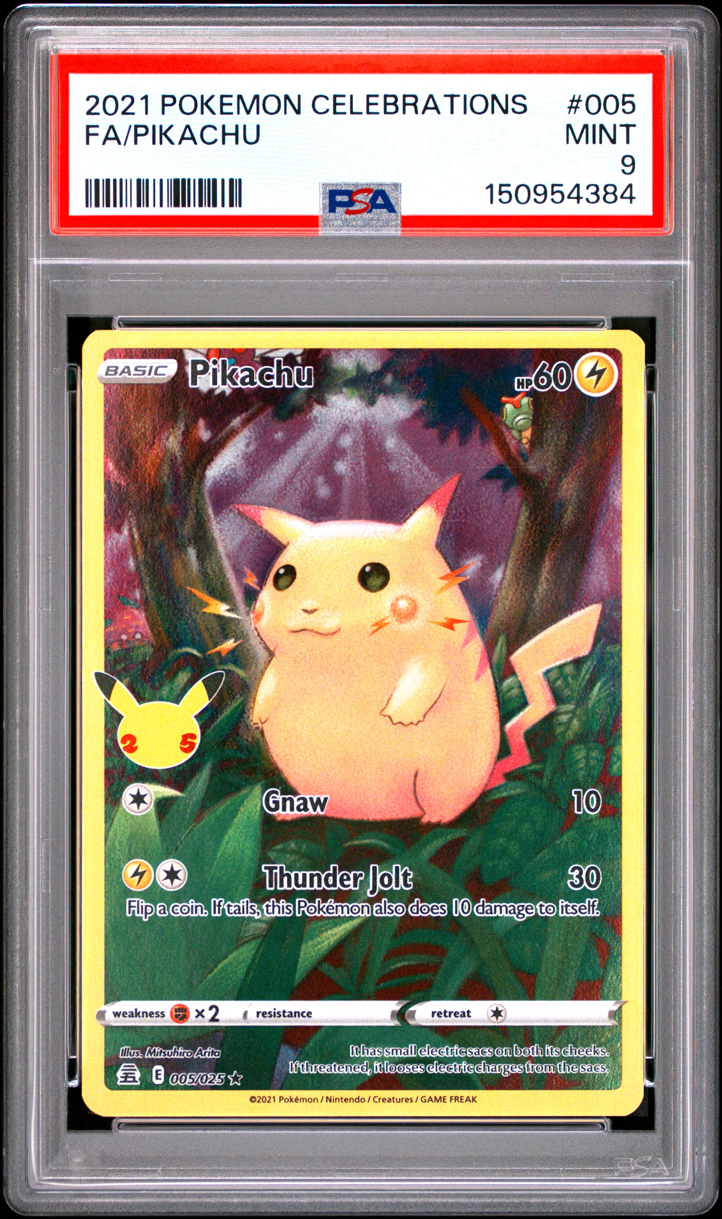 2021 #005 Full Art/Pikachu PSA 9 Celebrations