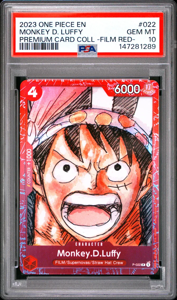 2023 #022 Monkey D. Luffy PSA 10 One Piece Premium Card Collection -One Piece Film Red-