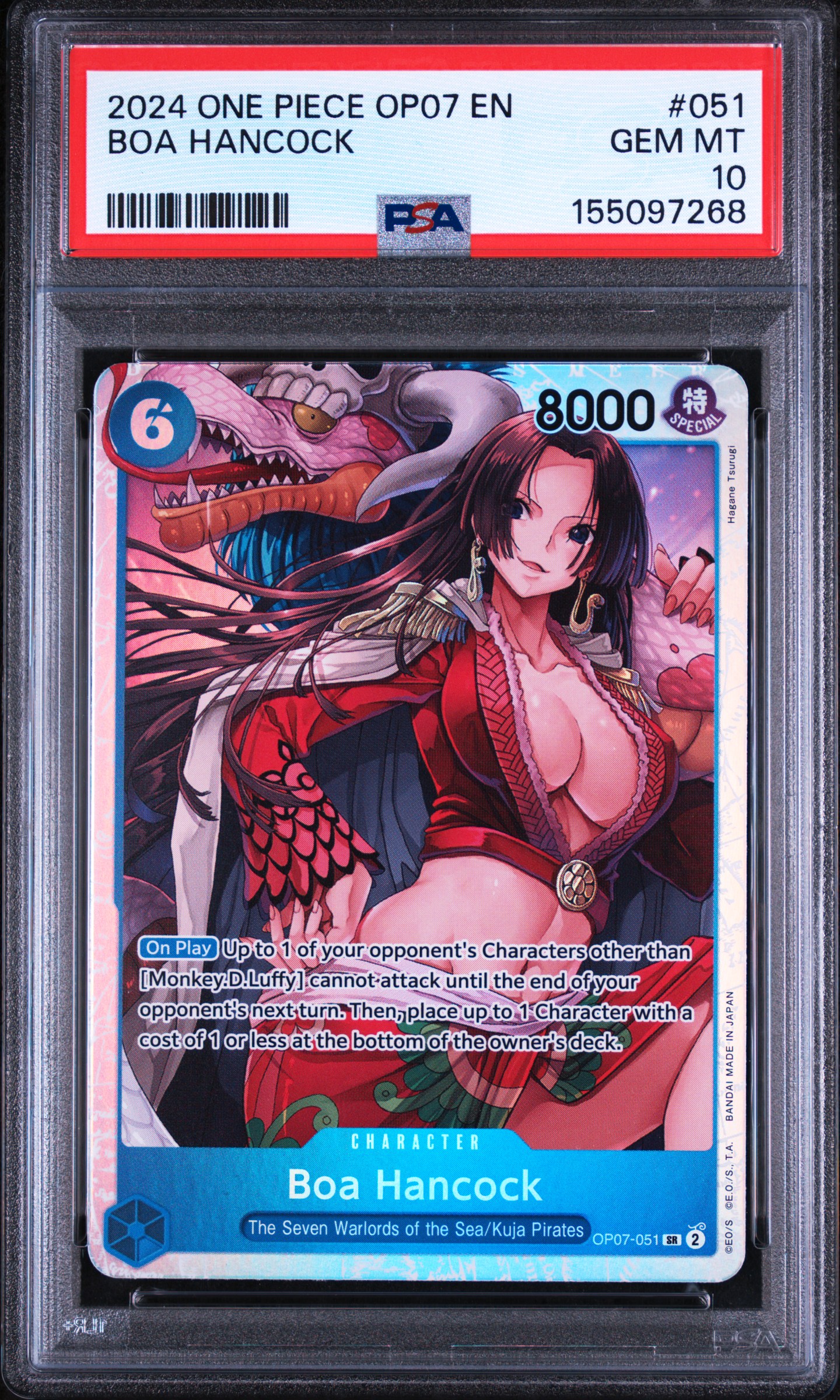 2024 #051 Boa Hancock PSA 10 One Piece Op07-500 Years In The Future