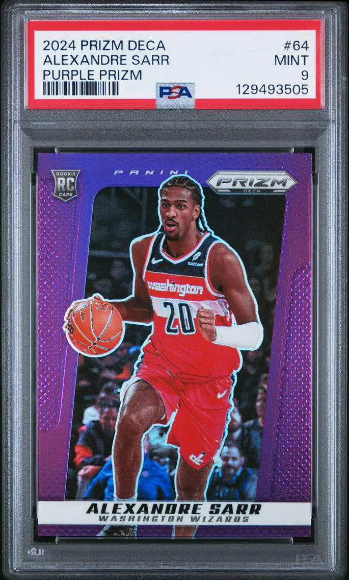 2024 #64 Alexandre Sarr PSA 9 Panini Prizm Deca