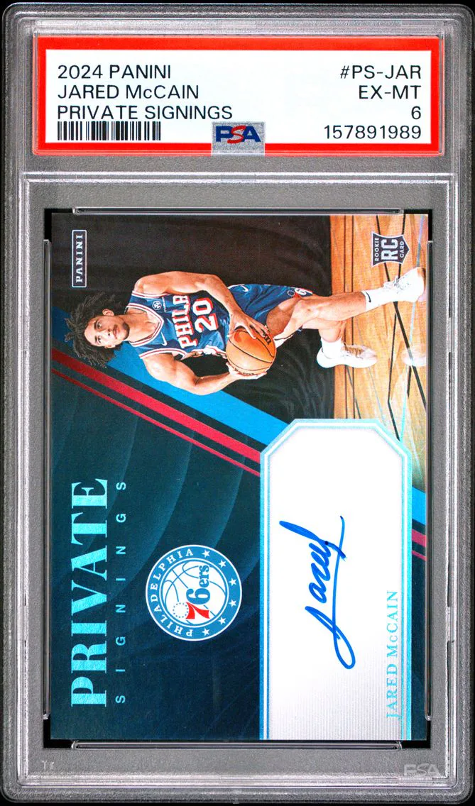 2024 #PS-JAR Jared McCain PSA 6 Panini Private Signings