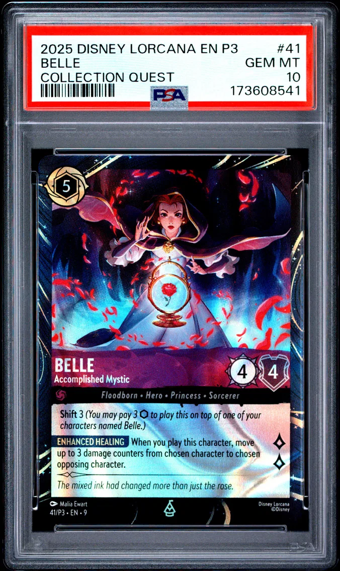 2025 #41 Belle - Accomplished Mystic PSA 10 Disney Lorcana EN P3-Promo