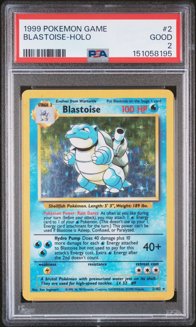 1999 #2 Blastoise-Holo PSA 2 Game