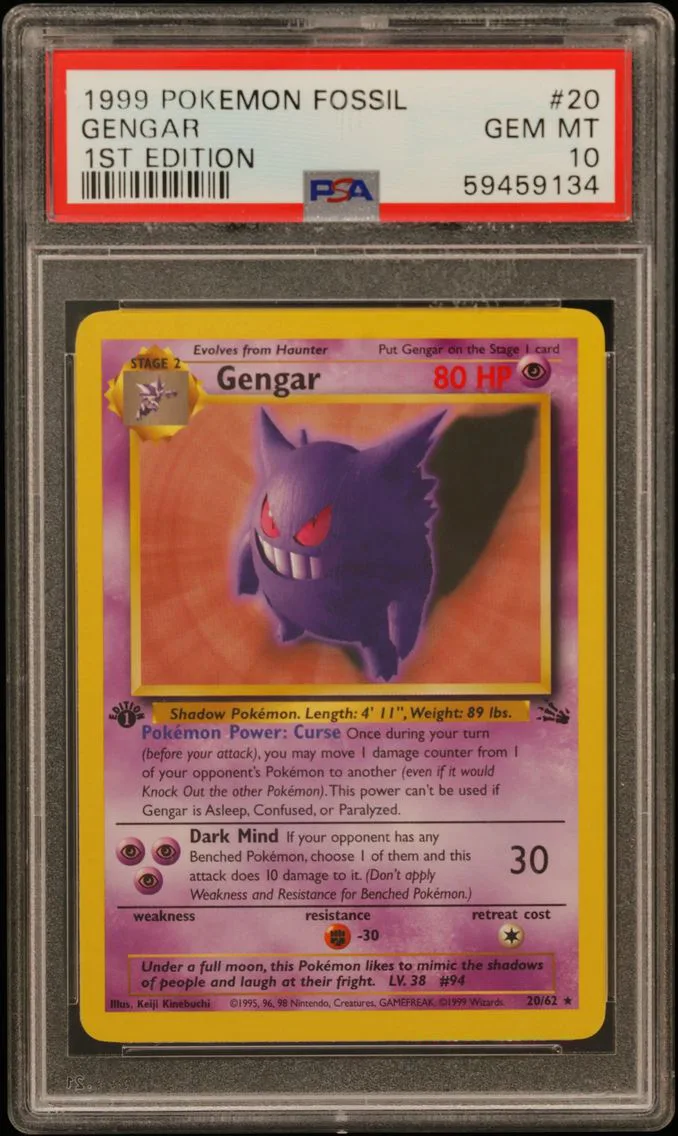 1999 #20 Gengar 1st Edition PSA 