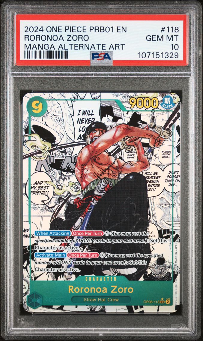 2024 #118 Roronoa Zoro PSA 10 PR