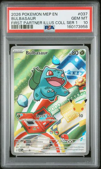 2026 #037 Bulbasaur PSA 10 Mep EN-Me Black Star Promo
