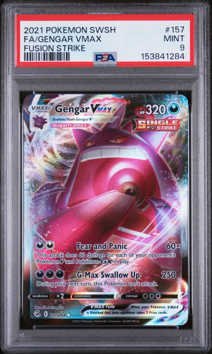 2021 #157 Full Art/Gengar Vmax PSA 9 Sword & Shield Fusion Strike