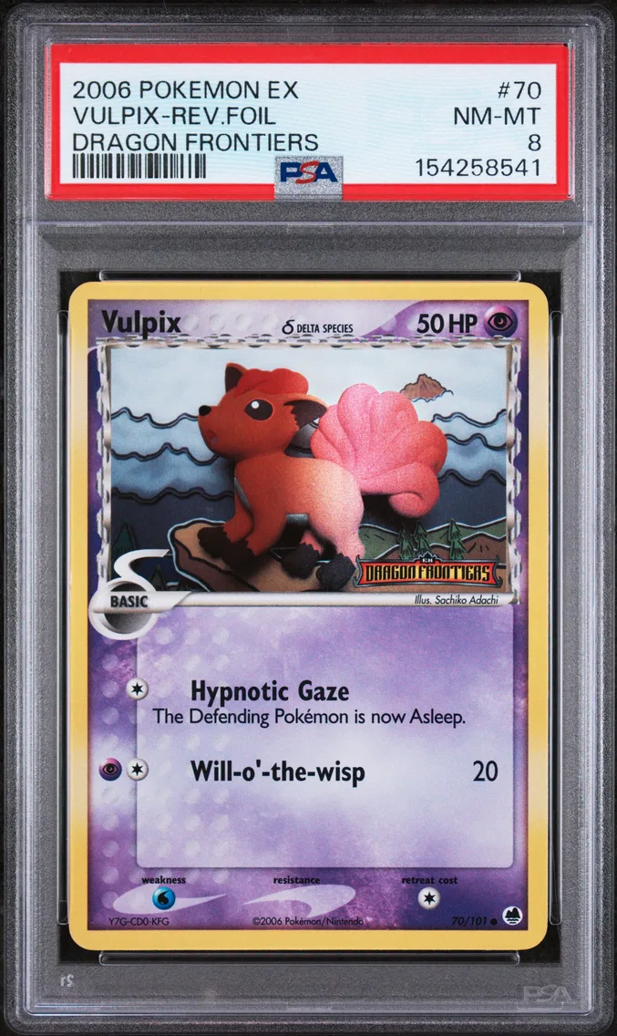 2006 #70 Vulpix-Reverse Foil PSA 8 EX Dragon Frontiers