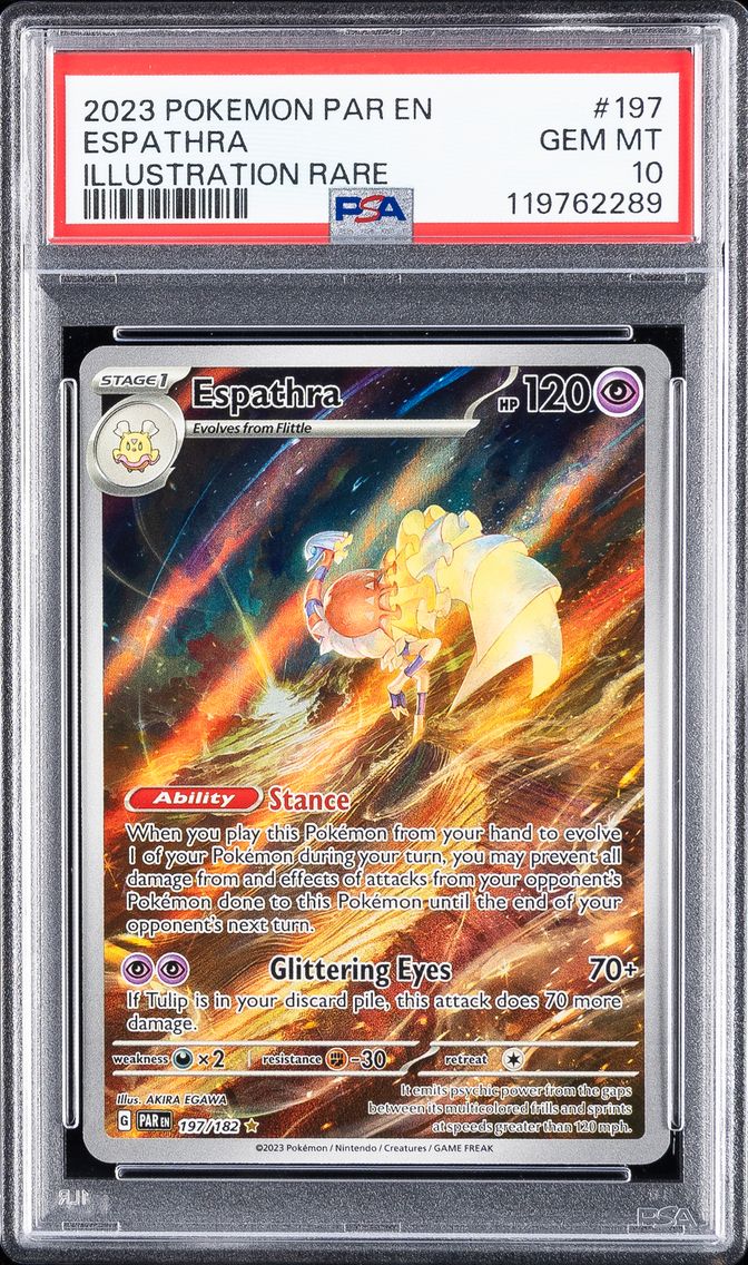 2023 #197 Espathra PSA 10 Par EN-Paradox Rift Pokemon