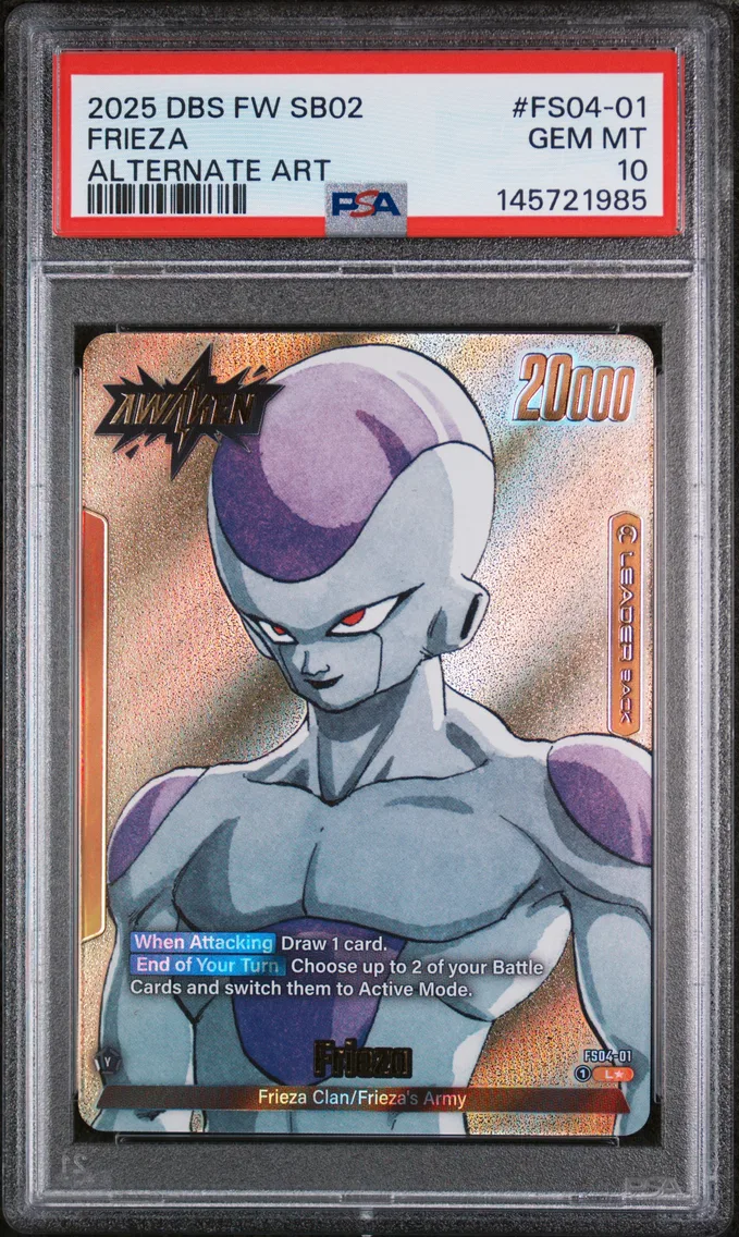 2025 #FS04-01 Frieza PSA 10 Dragon Ball Super Card Game Fusion World Manga Booster 02
