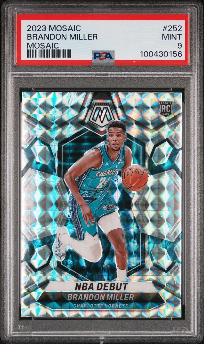 2023 #252 Brandon Miller PSA 9 Panini Mosaic