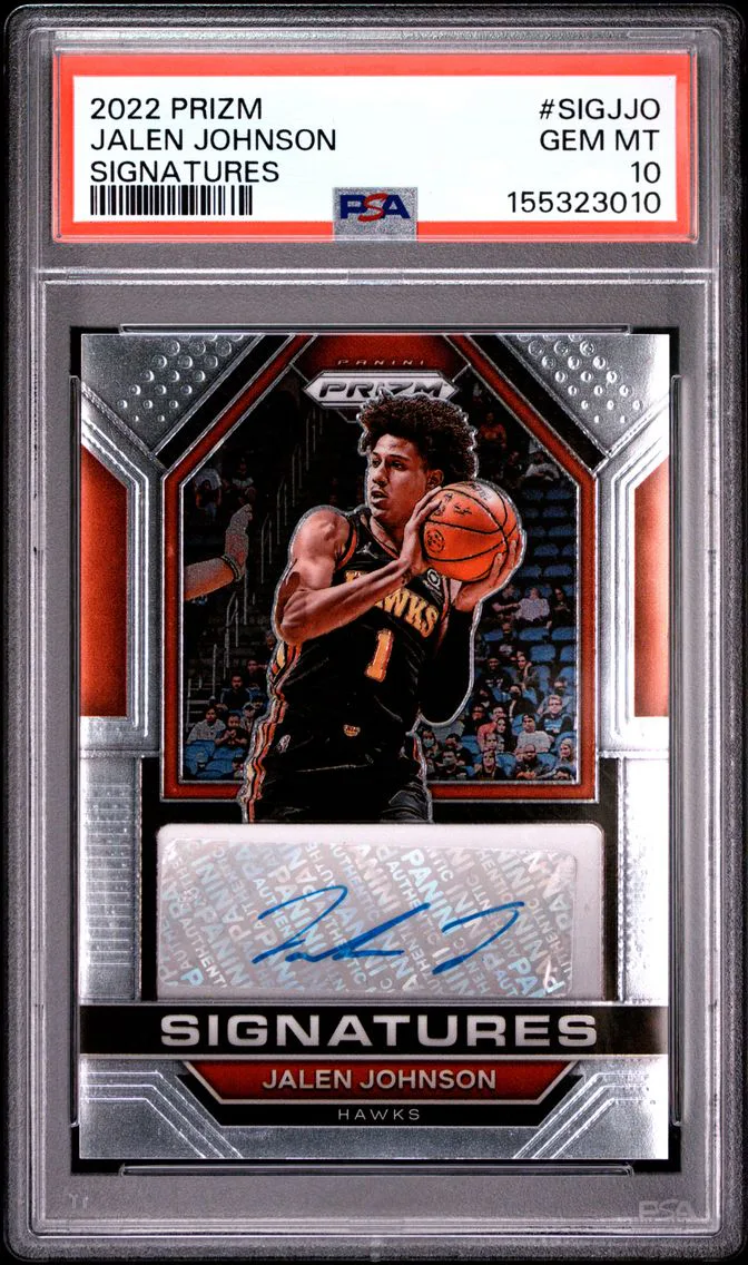 2022 #SIGJJO Jalen Johnson PSA 10 Panini Prizm Signatures