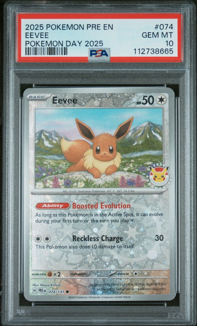 2025 #074 Eevee PSA 10 Pre EN-Prismatic Evolutions Pokemon