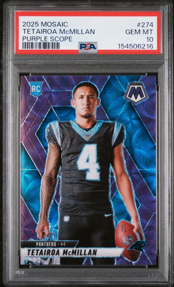 2025 #274 Tetairoa Mcmillan PSA 10 Panini Mosaic