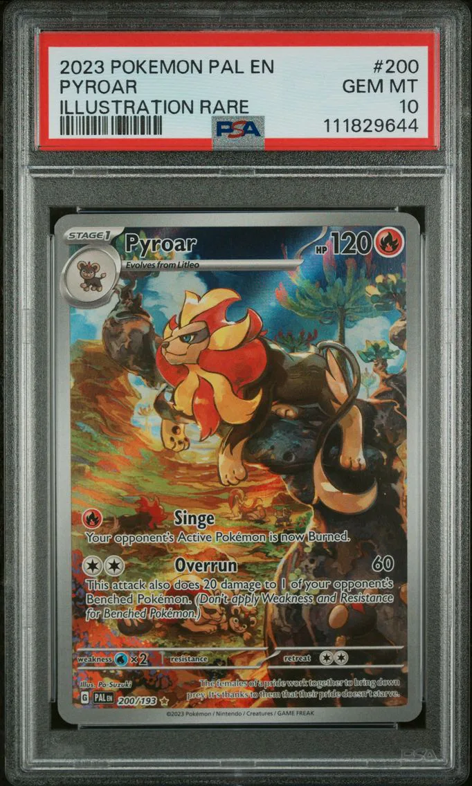 2023 #200 Pyroar PSA 10 Pal EN-Paldea Evolved Pokemon
