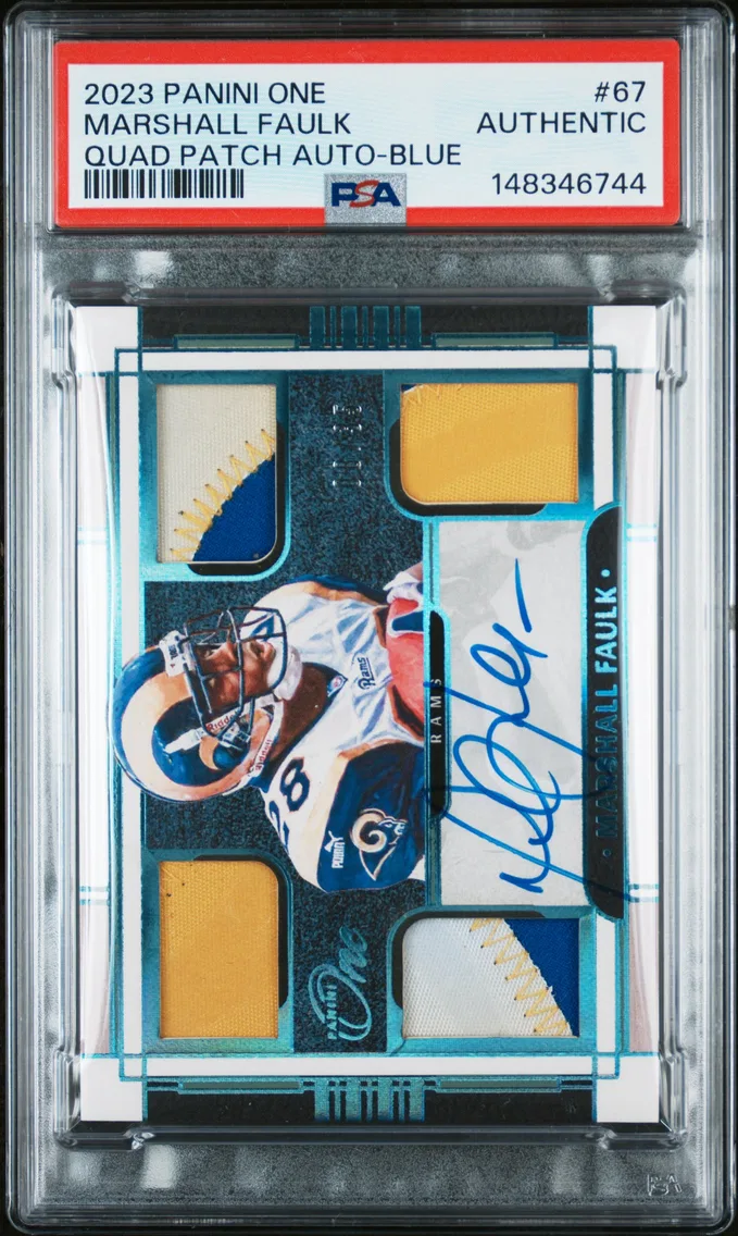 2023 #67 Marshall Faulk PSA Panini One