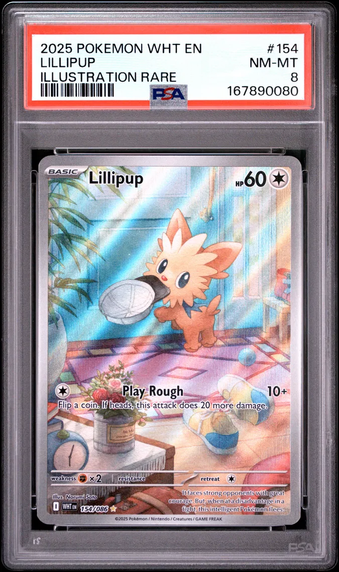 2025 #154 Lillipup PSA 8 Wht EN-White Flare