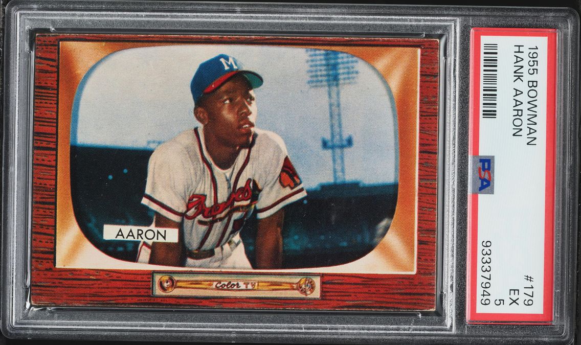 1955 #179 Hank Aaron PSA 5 Bowma