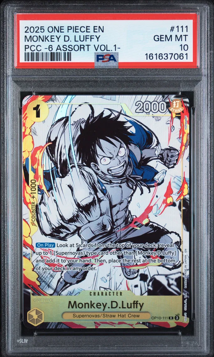 2025 #111 Monkey D. Luffy PSA 10 One Piece Premium Card Collection -6 Assort Vol.1-