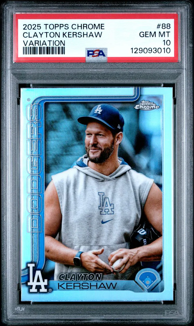 2025 #88 Clayton Kershaw PSA 10 Topps Chrome