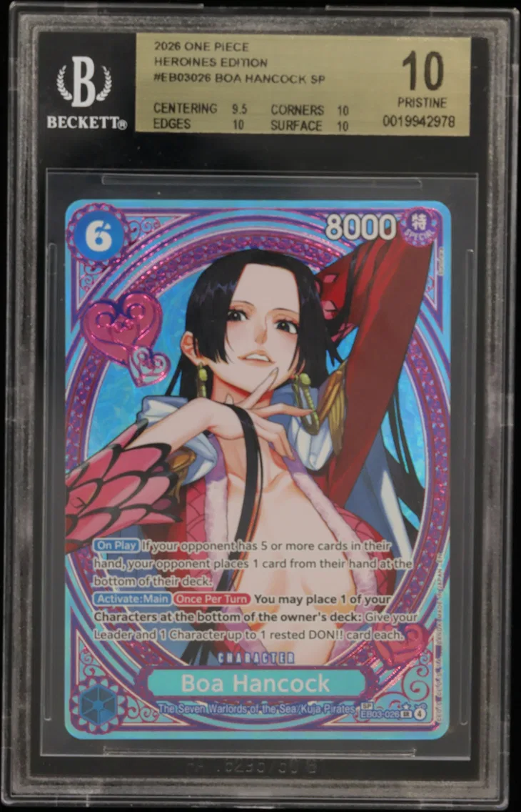 2026 #EB03026 Boa Hancock SP BGS 10 One Piece Card Game -ONE PIECE Heroines Edition-