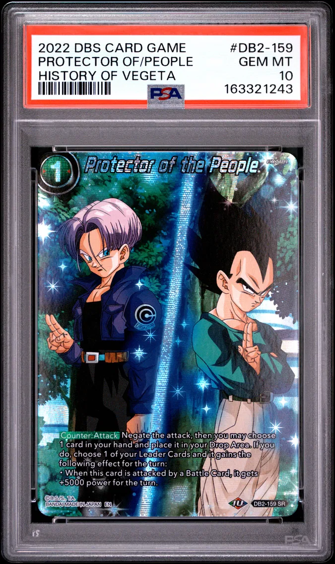 2022 #DB2-159 Protector of the People PSA 10 Dragon Ball Super Card Game Theme Selection History of Vegeta