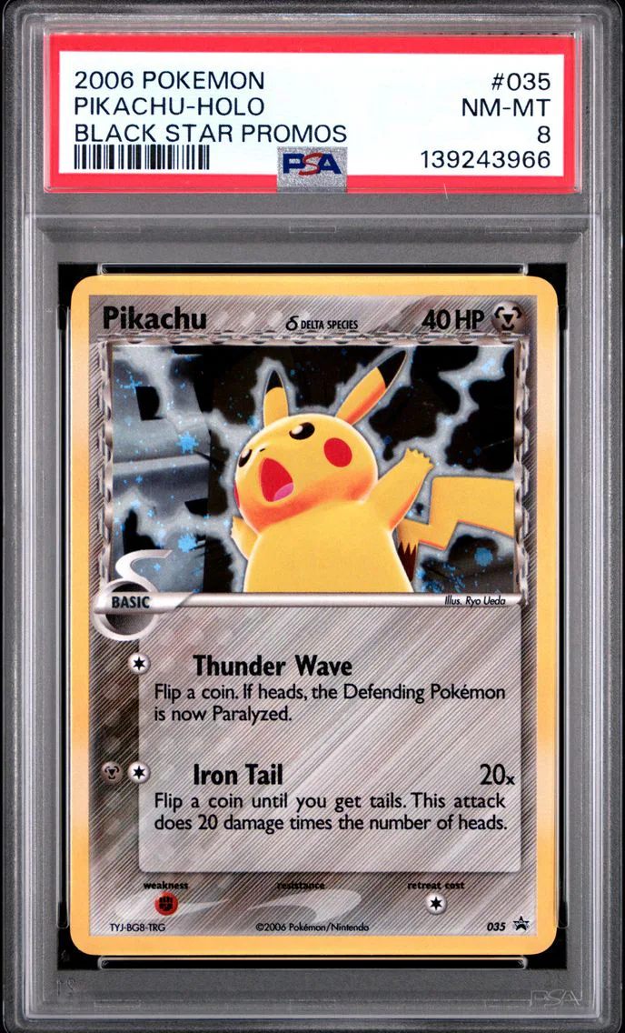 2006 #035 Pikachu-Holo PSA 8 Black Star Promos