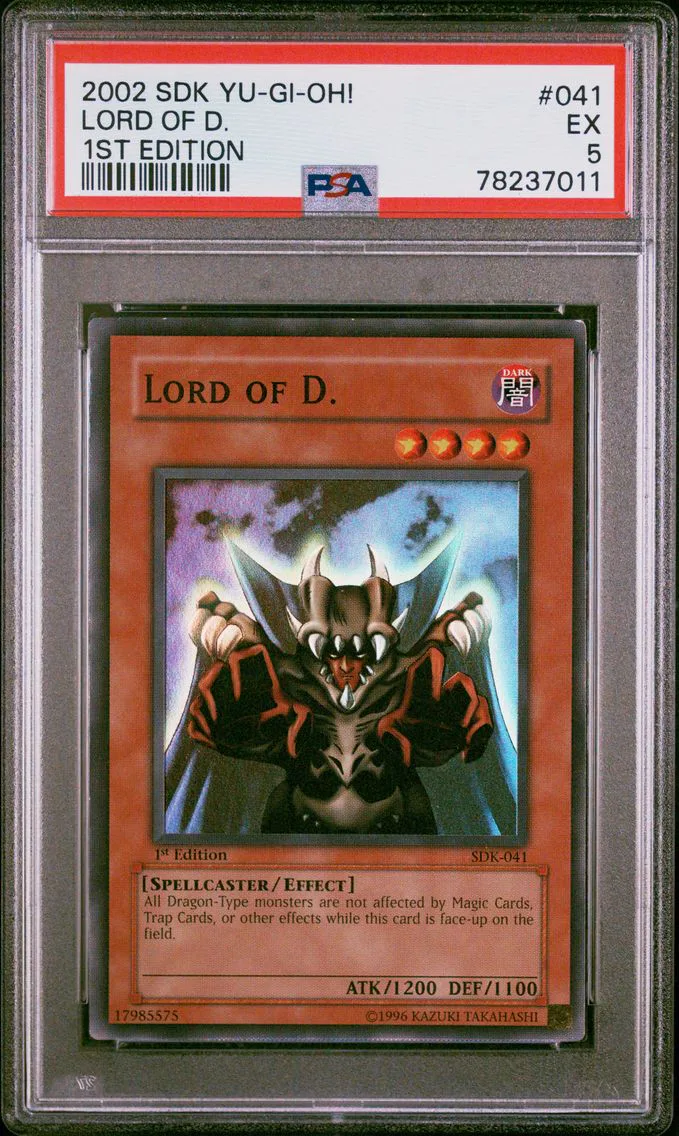 2002 #041 Lord of D. 1st Edition PSA 5 YU-GI-Oh! Starter Deck: Kaiba