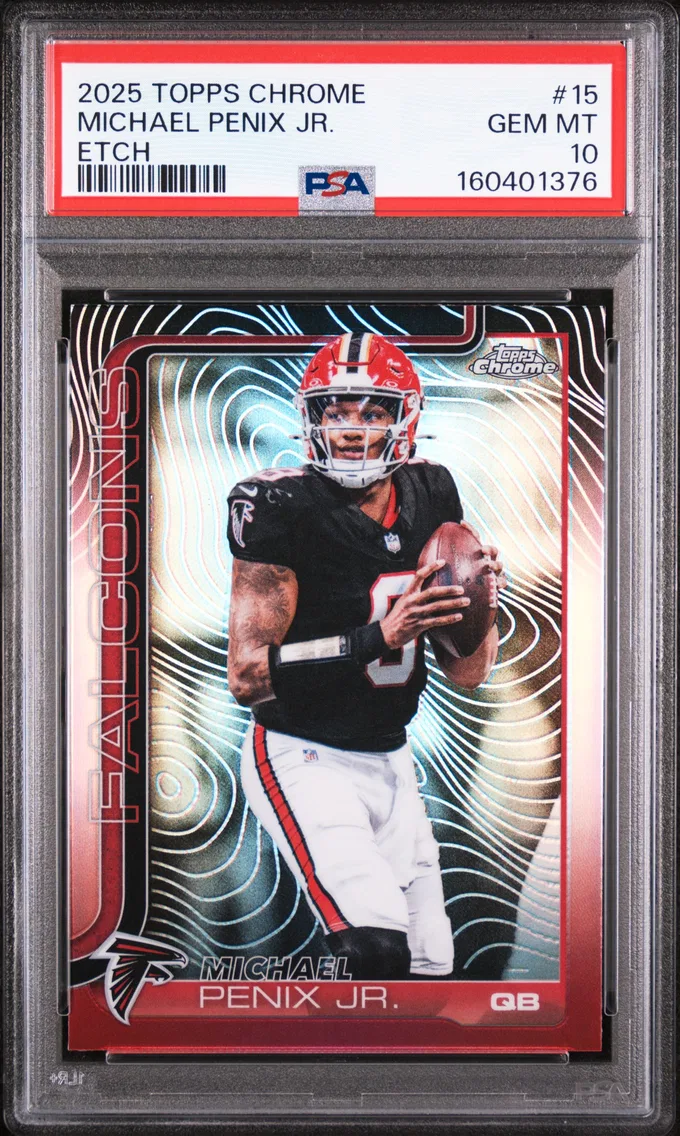 2025 #15 Michael Penix Jr. PSA 10 Topps Chrome