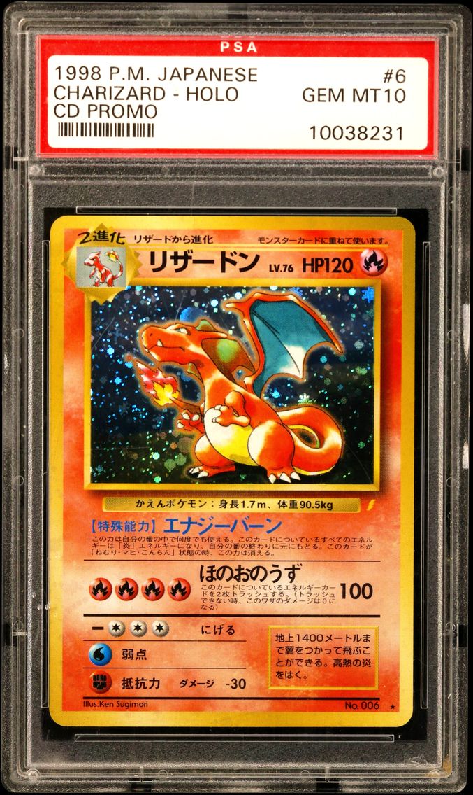 1999 #6 Charizard-Holo PSA 10 Ja