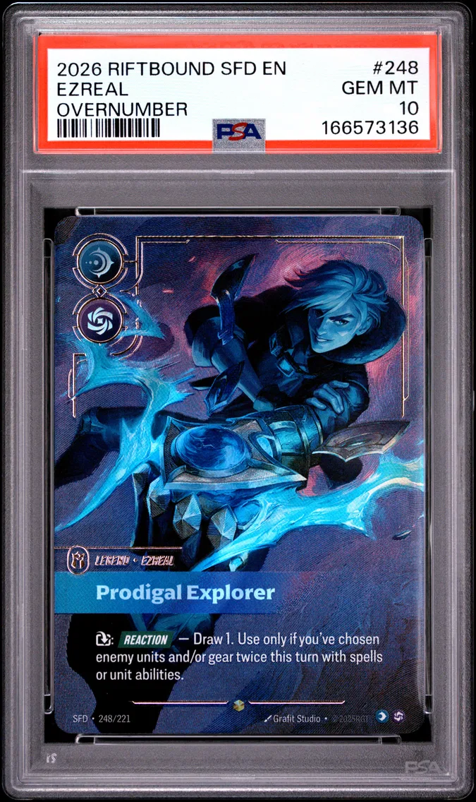 2026 #248 Ezreal - Prodigal Explorer PSA 10 Riftbound: League of Legends Sfd-Spiritforged