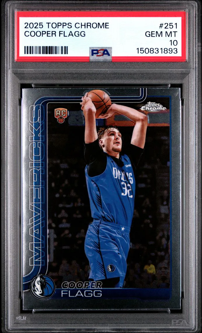 2025 #251 Cooper Flagg PSA 10 Topps Chrome