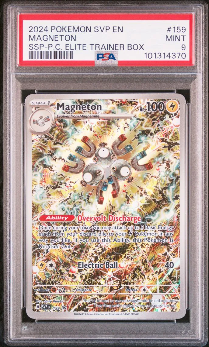 2024 #159 Magneton PSA 9 Svp EN-SV Black Star Promo