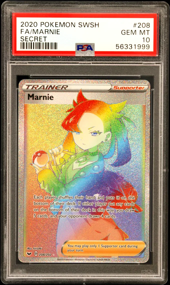 2020 #208 Full Art/Marnie PSA 10 Sword & Shield