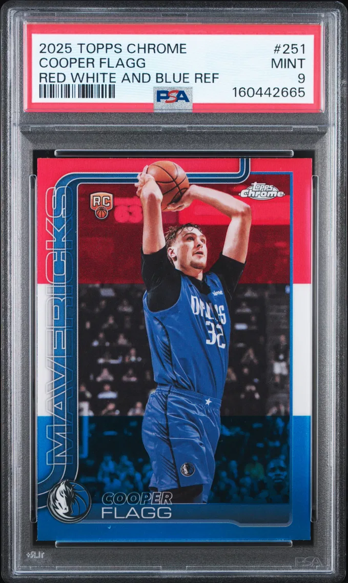 2025 #251 Cooper Flagg PSA 9 Topps Chrome