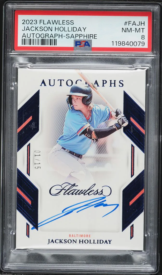 2023 #FAJH Jackson Holliday PSA 8 Panini Flawless Flawless Autographs Baseball